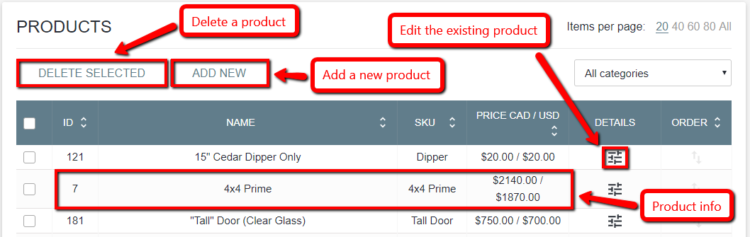 Managing Producst | JuiceBox CMS | Xi Digital Custom Web Development